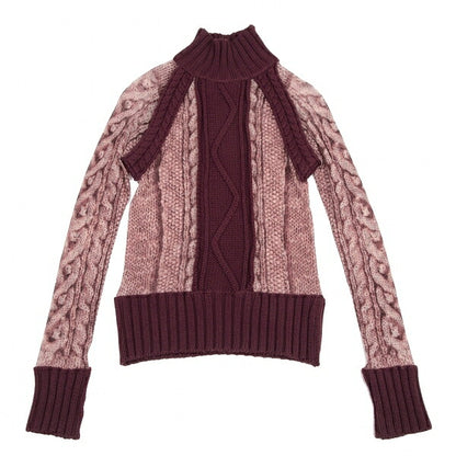 Jean Paul GAULTIER MAILLE FEMME Knit Top Bordeaux Size S