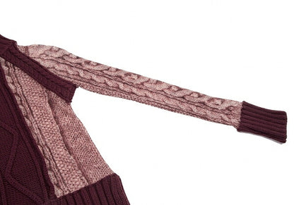 Jean Paul GAULTIER MAILLE FEMME Knit Top Bordeaux Size S