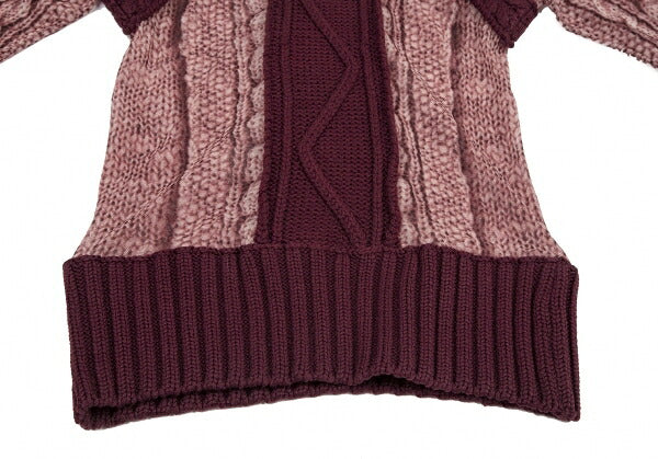 Jean Paul GAULTIER MAILLE FEMME Knit Top Bordeaux Size S