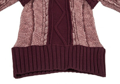 Jean Paul GAULTIER MAILLE FEMME Knit Top Bordeaux Size S
