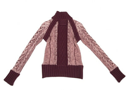 Jean Paul GAULTIER MAILLE FEMME Knit Top Bordeaux Size S