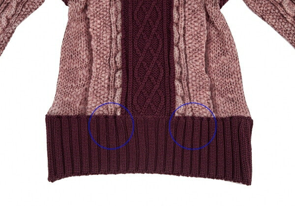 Jean Paul GAULTIER MAILLE FEMME Knit Top Bordeaux Size S