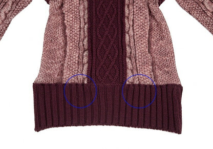 Jean Paul GAULTIER MAILLE FEMME Knit Top Bordeaux Size S