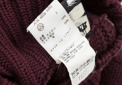 Jean Paul GAULTIER MAILLE FEMME Knit Top Bordeaux Size S