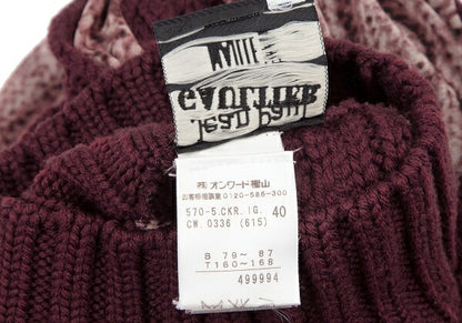 Jean Paul GAULTIER MAILLE FEMME Knit Top Bordeaux Size S