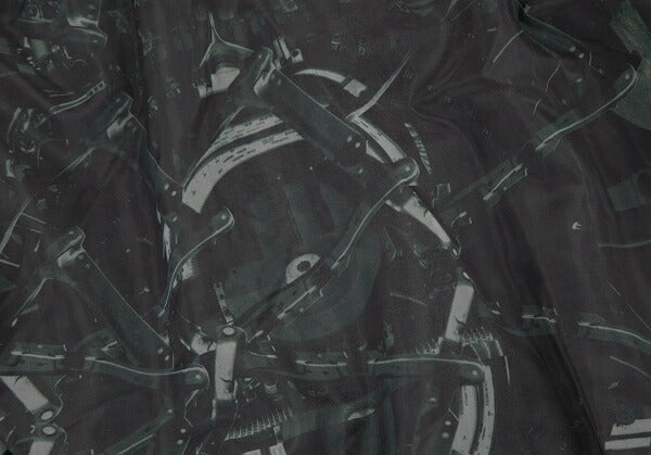 ISSEY MIYAKEMEN Foil Print Faux Fur Half Coat Black Size M
