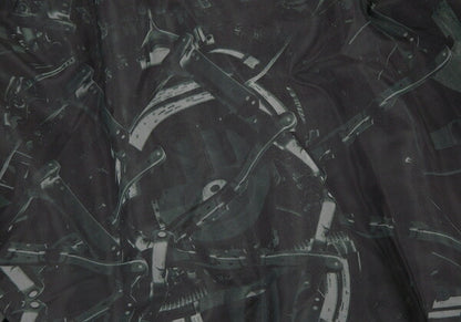 ISSEY MIYAKEMEN Foil Print Faux Fur Half Coat Black Size M