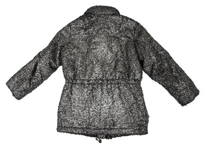 ISSEY MIYAKEMEN Foil Print Faux Fur Half Coat Black Size M