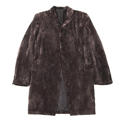 Yohji Yamamoto POUR HOMME Crushed Velour Jacket Mocha Size M