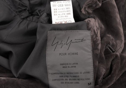 Yohji Yamamoto POUR HOMME Crushed Velour Jacket Mocha Size M