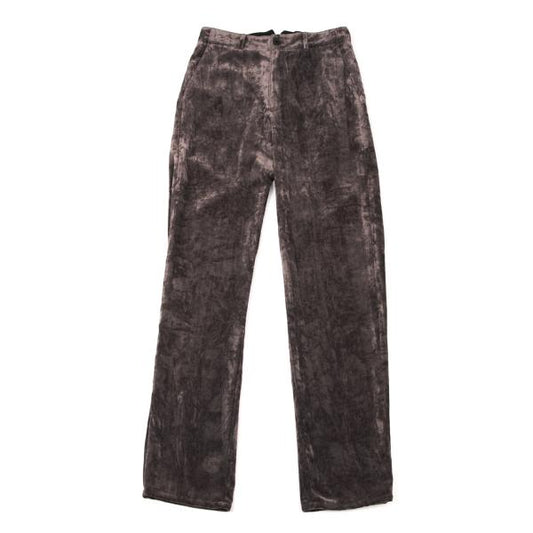 Yohji Yamamoto POUR HOMME Crushed Velour Pants Brown Size S