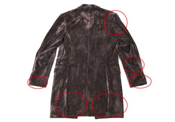 Yohji Yamamoto POUR HOMME Crushed Velour Suit Mocha