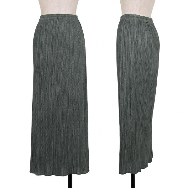 PLEATS PLEASE Fabric Print Skirt Gray Size 3