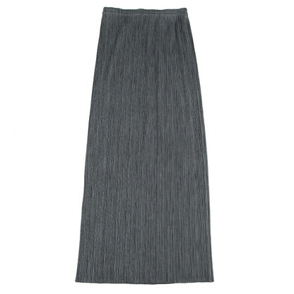 PLEATS PLEASE Fabric Print Skirt Gray Size 3