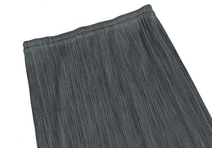 PLEATS PLEASE Fabric Print Skirt Gray Size 3