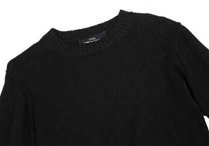 COMME des GARCONS Wool Nylon Hem Knit Sweater Black Size M
