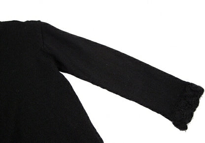 COMME des GARCONS Wool Nylon Hem Knit Sweater Black Size M