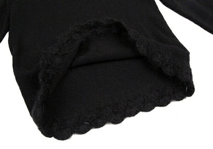 COMME des GARCONS Wool Nylon Hem Knit Sweater Black Size M