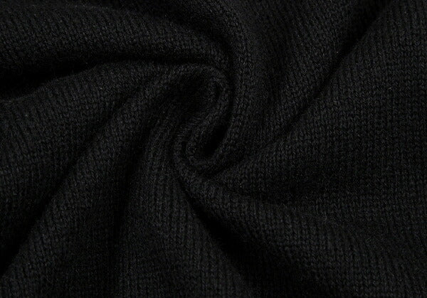 COMME des GARCONS Wool Nylon Hem Knit Sweater Black Size M