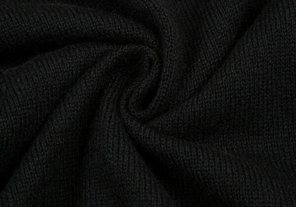 COMME des GARCONS Wool Nylon Hem Knit Sweater Black Size M