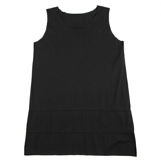 PLEATS PLEASE A-POC INSIDE Cut Sleeveless Tunic Black Blouse Size 3