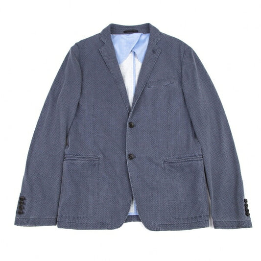 ARMANI COLLEZIONI Cotton 2B Tailored Blazer Blue Size 50