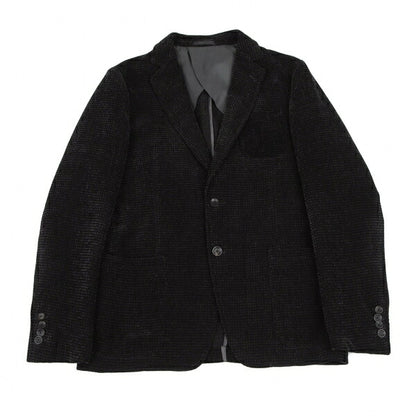 ARMANI COLLEZIONI Chenille Blend Blazer Black Size 50