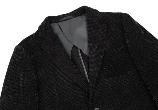 ARMANI COLLEZIONI Chenille Blend Blazer Black Size 50
