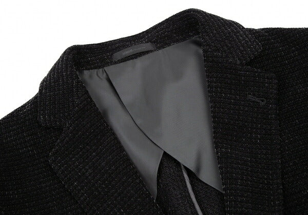 ARMANI COLLEZIONI Chenille Blend Blazer Black Size 50