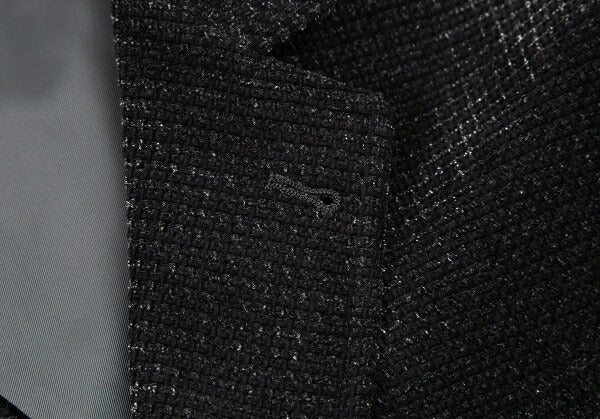ARMANI COLLEZIONI Chenille Blend Blazer Black Size 50