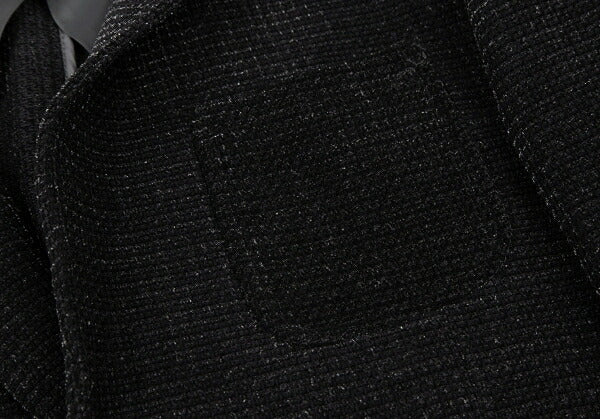 ARMANI COLLEZIONI Chenille Blend Blazer Black Size 50