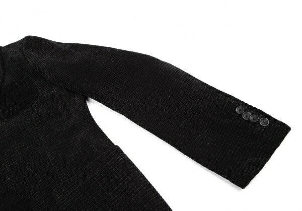 ARMANI COLLEZIONI Chenille Blend Blazer Black Size 50