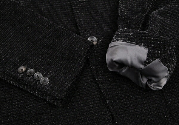 ARMANI COLLEZIONI Chenille Blend Blazer Black Size 50