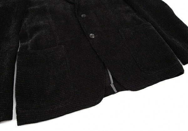 ARMANI COLLEZIONI Chenille Blend Blazer Black Size 50