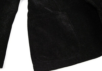 ARMANI COLLEZIONI Chenille Blend Blazer Black Size 50