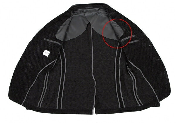 ARMANI COLLEZIONI Chenille Blend Blazer Black Size 50
