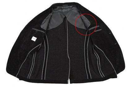 ARMANI COLLEZIONI Chenille Blend Blazer Black Size 50