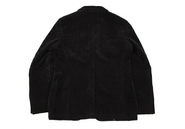 ARMANI COLLEZIONI Chenille Blend Blazer Black Size 50