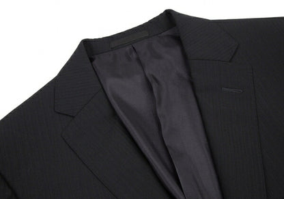 BURBERRY BLACK LABEL Wool Stripe Blazer Navy Size 42L