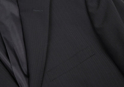 BURBERRY BLACK LABEL Wool Stripe Blazer Navy Size 42L