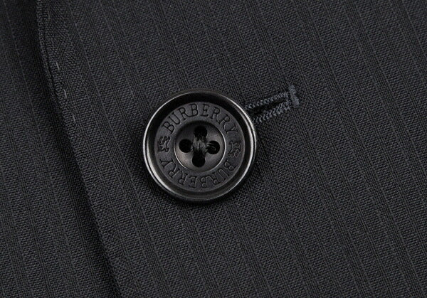 BURBERRY BLACK LABEL Wool Stripe Blazer Navy Size 42L
