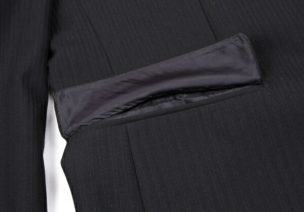 BURBERRY BLACK LABEL Wool Stripe Blazer Navy Size 42L