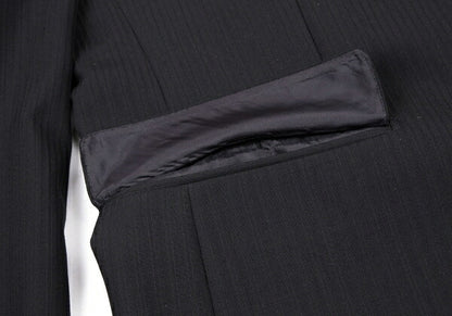 BURBERRY BLACK LABEL Wool Stripe Blazer Navy Size 42L