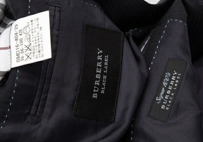 BURBERRY BLACK LABEL Wool Stripe Blazer Navy Size 42L