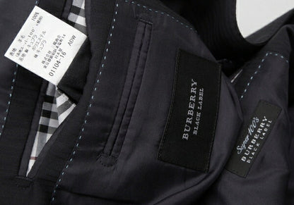 BURBERRY BLACK LABEL Wool Stripe Blazer Navy Size 42L
