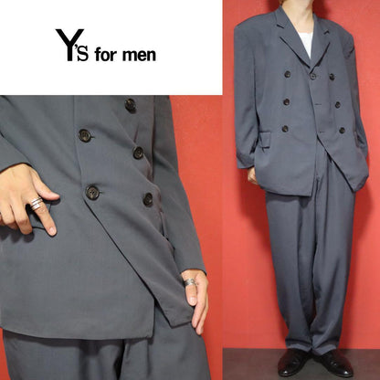 Yohji Yamamoto Double-breasted Wool Diagonal Hem Size M