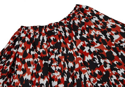 COMME des GARCONS 22AW Speckled Print Skirt Red Size XS