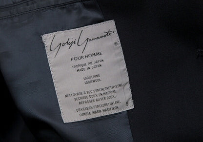 Yohji Yamamoto POUR HOMME Wool Tailored Blazer Navy Size S