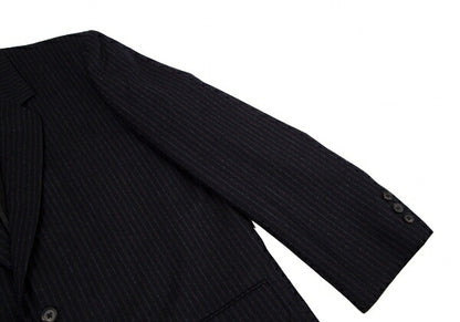 Y's for men Wool Stripe 2B Jacket Navy Size M
