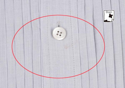 ISSEY MIYAKE MEN Pleated Band Collar Shirt Light Blue Size S